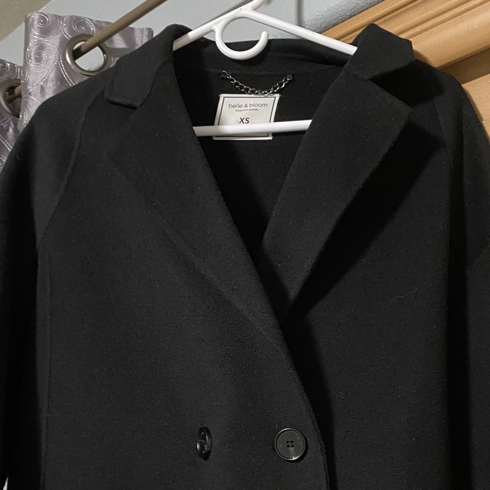 Black womens wool coat